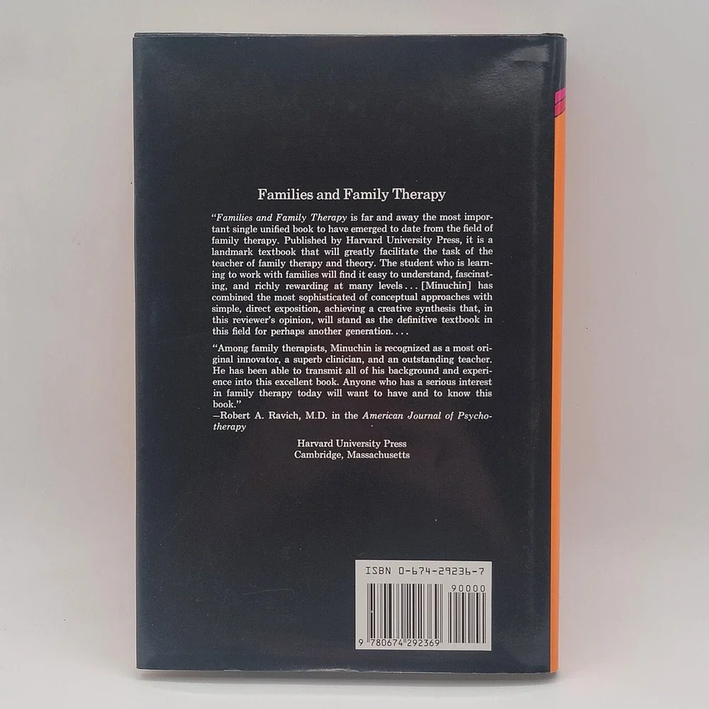 Salvador Minuchin Families & Family‎ Therapy Hardcover 29th Printing 2003 Ex Con